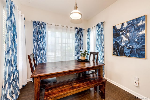 5439 S Dover St Unit 101, Littleton, CO 80123 - dining space with baseboards and wood finished floors