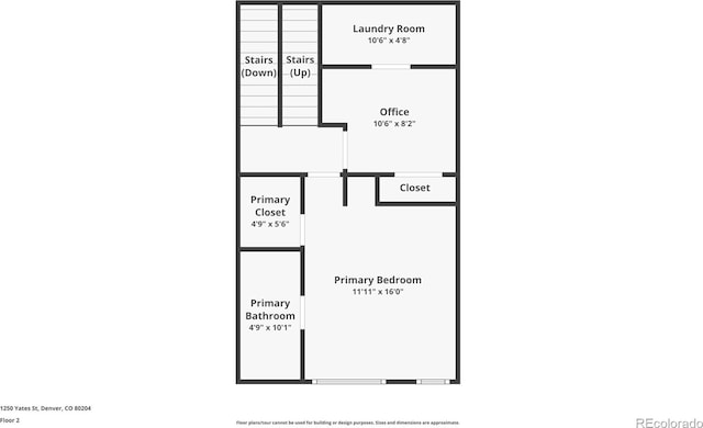 1250 Yates St, Denver, CO 80204 - view of floor plan / room layout
