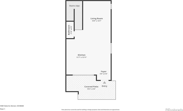 1250 Yates St, Denver, CO 80204 - view of floor plan / room layout