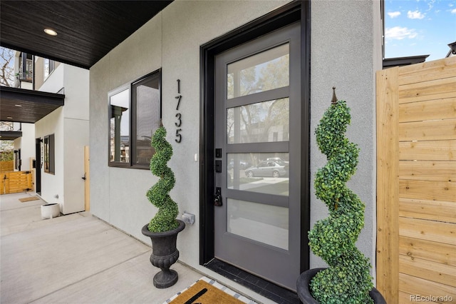 1735 Lowell Blvd, Denver, CO 80204 - doorway to property with stucco siding