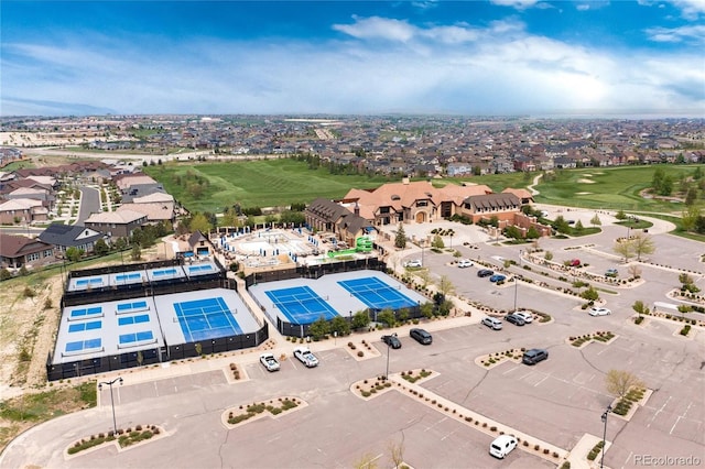 aerial view of residential area