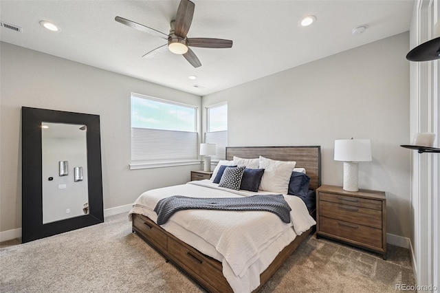 12320 W 51st Ave, Wheat Ridge, CO 80033 - bedroom featuring carpet floors, ceiling fan, and recessed lighting