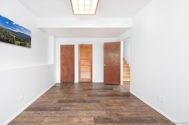 hall featuring dark hardwood / wood-style flooring