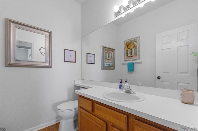 12277 W Chenango Dr, Morrison, CO 80465 - bathroom with vanity and wood finished floors