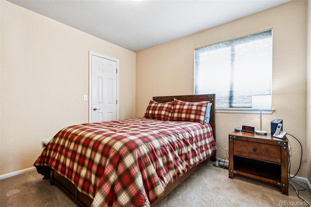 bedroom with carpet