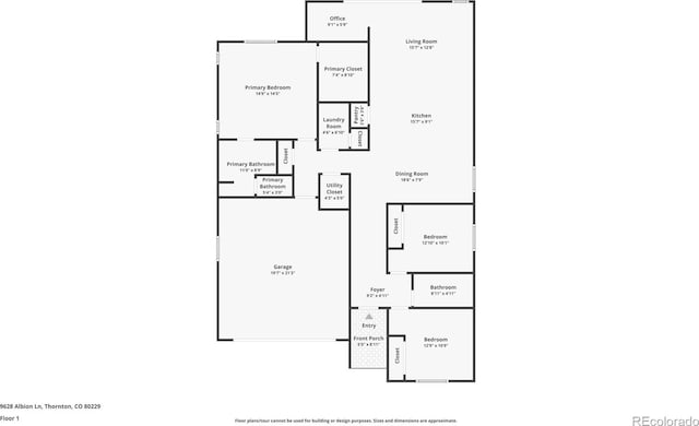 9628 Albion Ln, Thornton, CO 80229 - view of floor plan / room layout