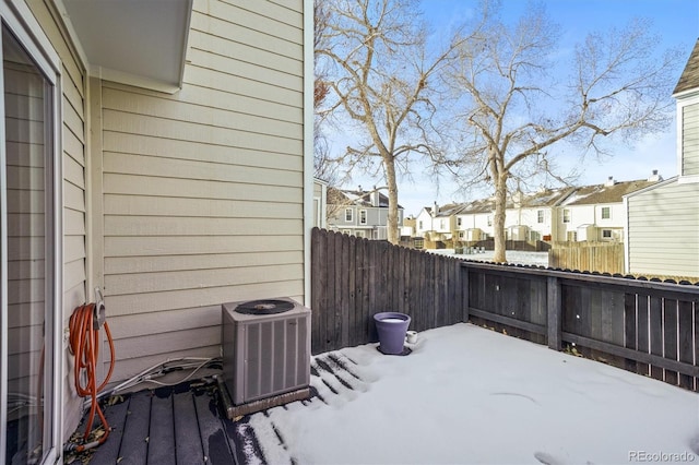 view of patio / terrace featuring central AC unit