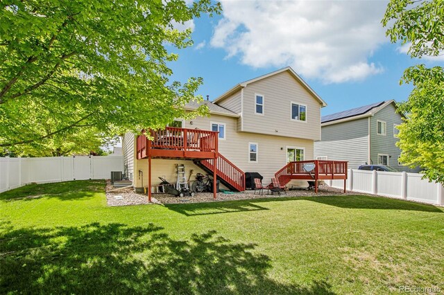 16304 10th St, Mead, CO 80542 - rear view of property featuring stairs and a deck