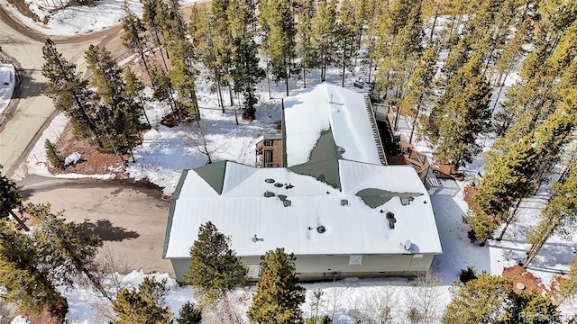 view of snowy aerial view