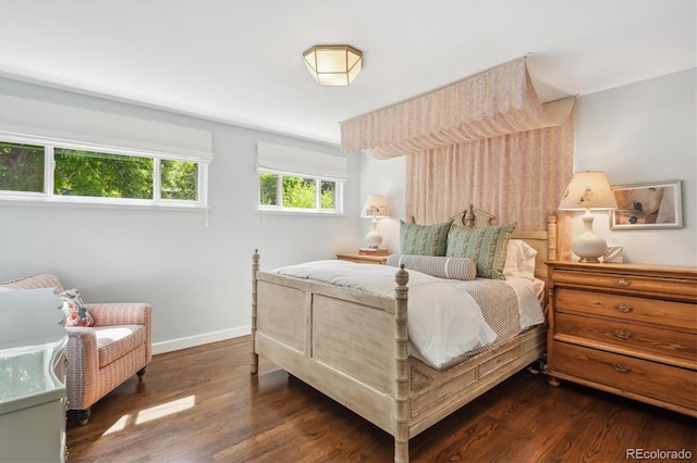 225 N Ivanhoe St, Denver, CO 80220 - bedroom with dark wood-style floors and baseboards