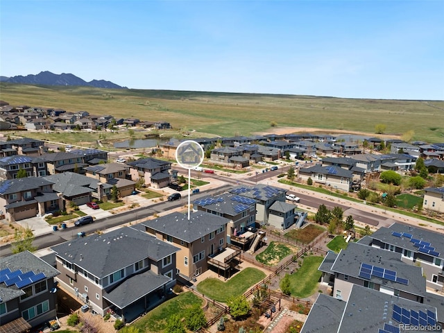 aerial view featuring a residential view