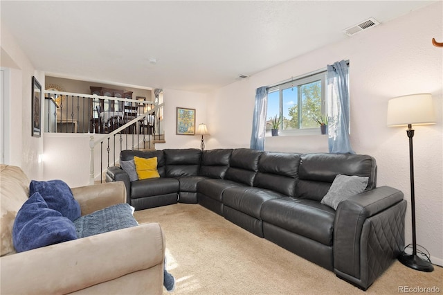 4374 E Peakview Cir, Centennial, CO 80121 - carpeted living area featuring stairway