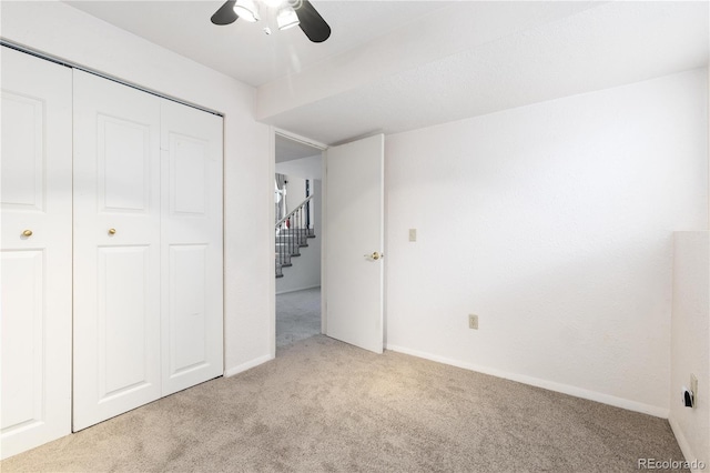 4374 E Peakview Cir, Centennial, CO 80121 - unfurnished bedroom with carpet, a closet, and a ceiling fan