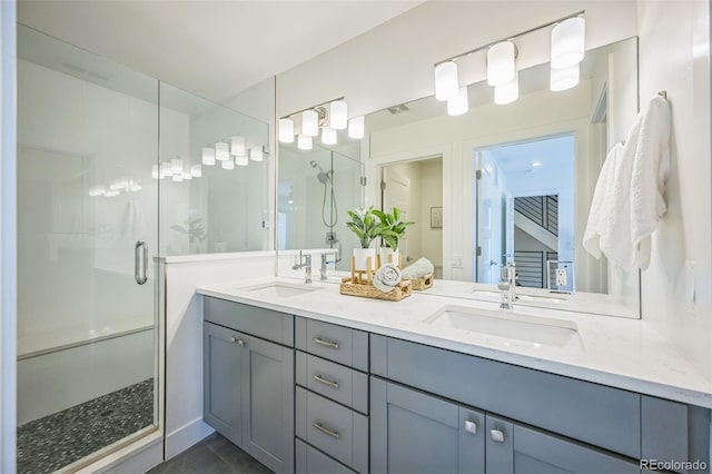 4922 Lowell Blvd Unit 3, Denver, CO 80221 - full bathroom with a stall shower and double vanity