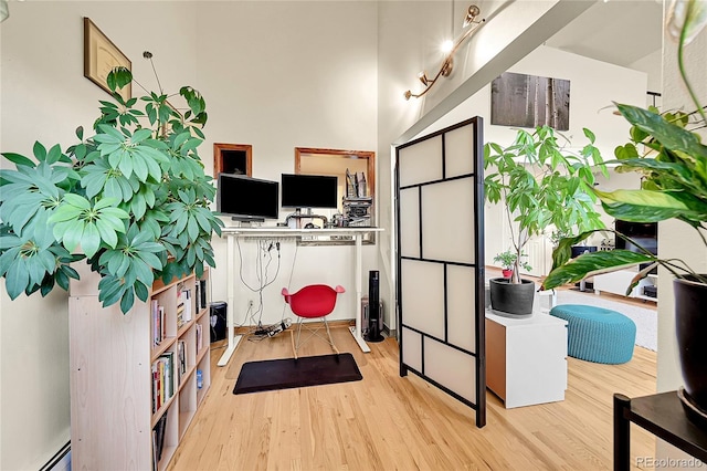 2351 Federal Blvd Unit 401, Denver, CO 80211 - office space featuring wood finished floors and a baseboard heating unit