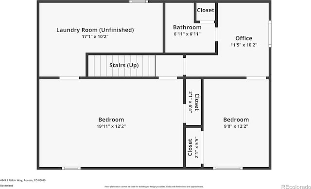 4849 S Pitkin Way, Aurora, CO 80015 - view of property floor plan