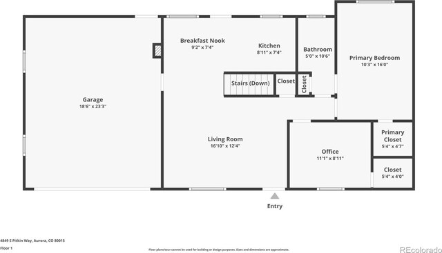 4849 S Pitkin Way, Aurora, CO 80015 - view of room layout
