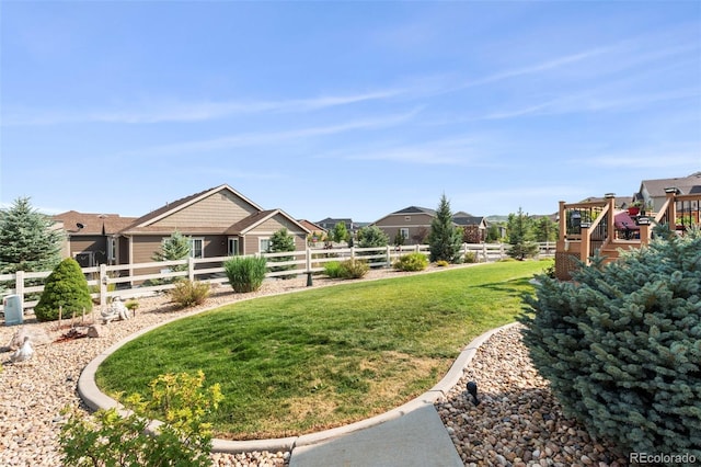 5615 Clover Ridge Cir, Castle Rock, CO 80104 - fenced backyard featuring a residential view