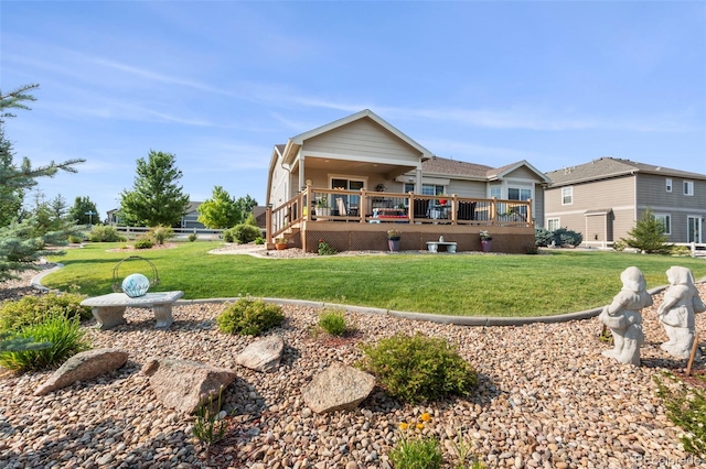 5615 Clover Ridge Cir, Castle Rock, CO 80104 - rear view of property with a lawn