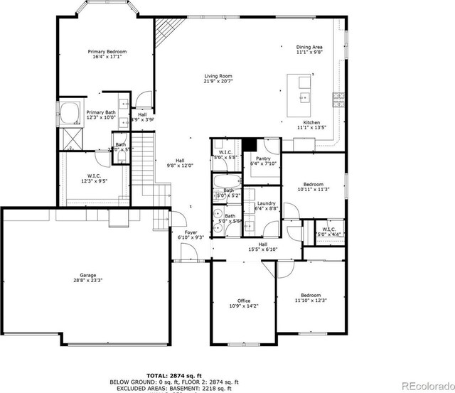 5615 Clover Ridge Cir, Castle Rock, CO 80104 - view of floor plan / room layout
