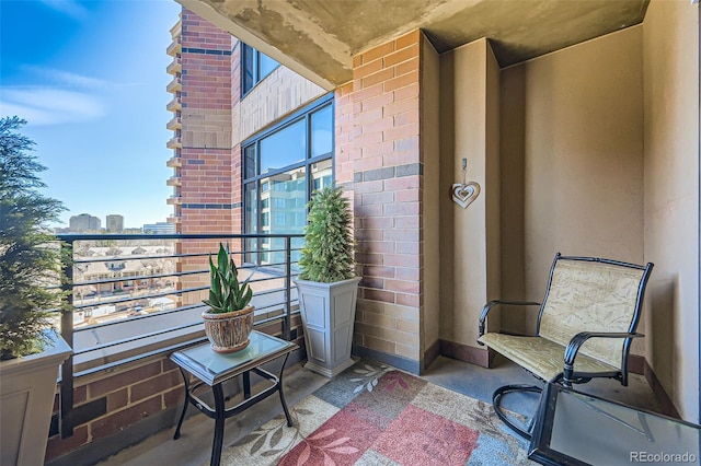 balcony with a city view