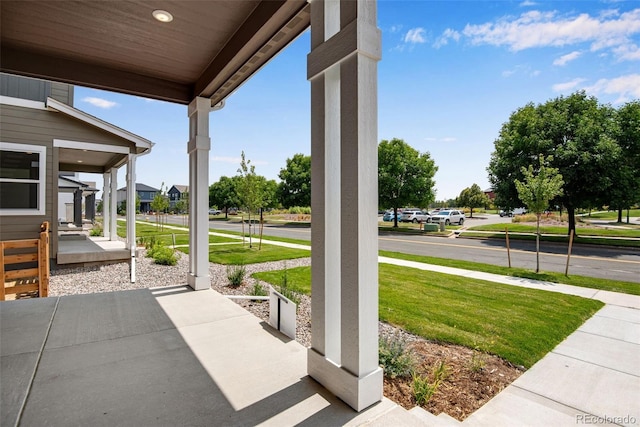 view of patio / terrace featuring covered porch