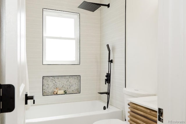 930 S Lowell Blvd, Denver, CO 80219 - full bathroom with toilet, shower / washtub combination, and vanity