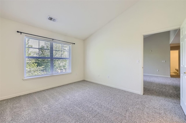 3375 Boulder Cir Unit 204, Broomfield, CO 80023 - carpeted spare room featuring lofted ceiling and baseboards