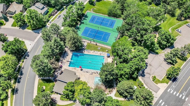 2980 W Long Dr Unit E, Littleton, CO 80120 - aerial view of a pool
