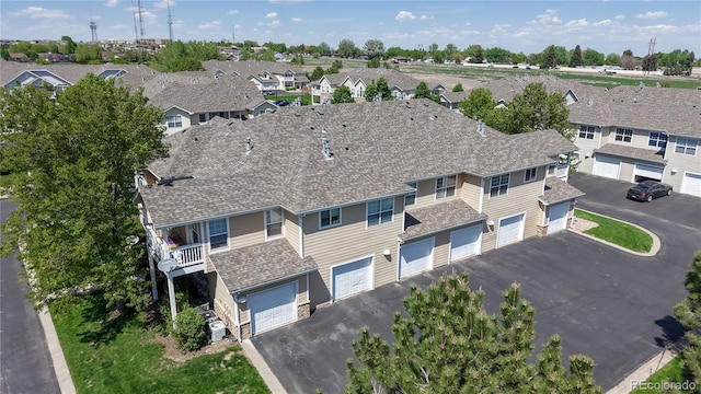 aerial perspective of suburban area