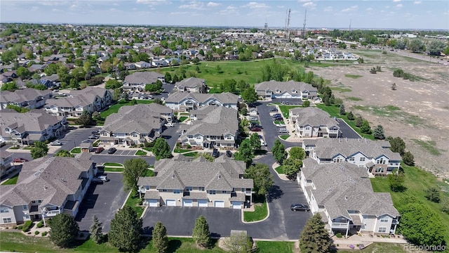 aerial overview of property's location featuring nearby suburban area