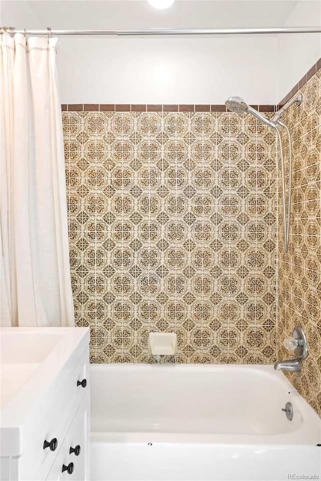 3521 W 40th Ave, Denver, CO 80211 - full bathroom with shower / tub combo and vanity
