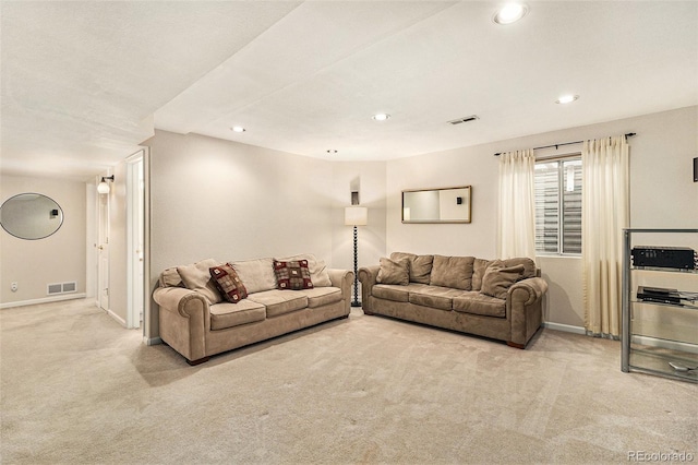 view of carpeted living room