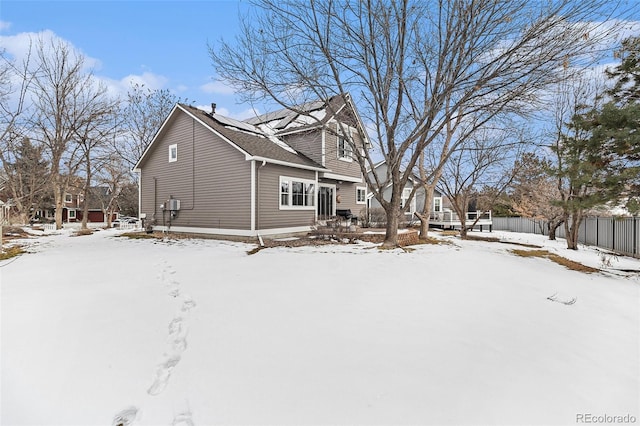 view of snowy exterior