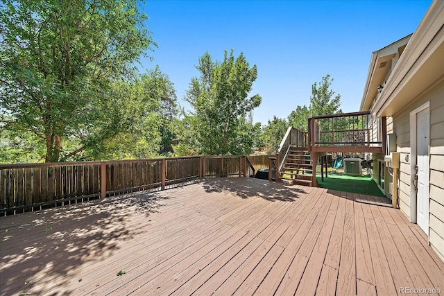 10714 Birch Ct, Thornton, CO 80233 - wooden deck featuring stairs