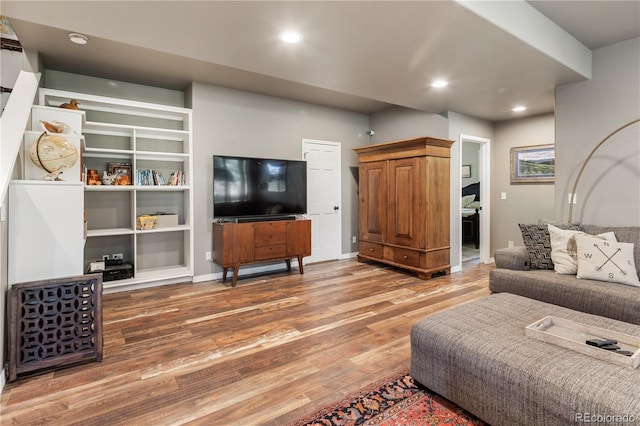 1654 Muirfield Ln, Evergreen, CO 80439 - living area featuring light wood-style flooring and recessed lighting