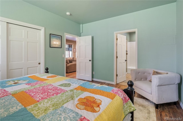 1654 Muirfield Ln, Evergreen, CO 80439 - bedroom featuring wood finished floors and baseboards