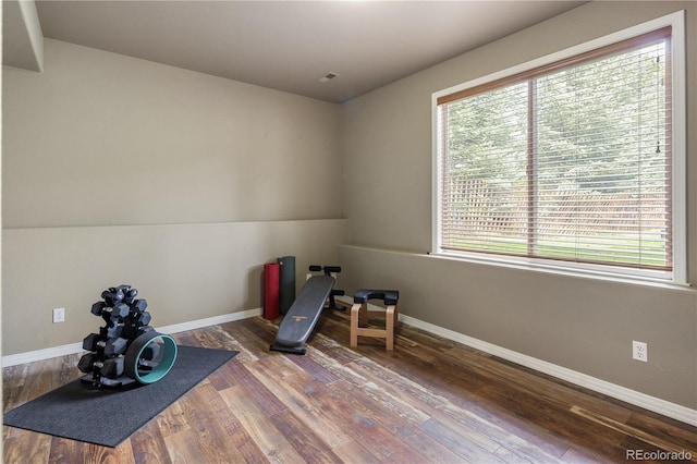 1654 Muirfield Ln, Evergreen, CO 80439 - miscellaneous room featuring wood finished floors and baseboards