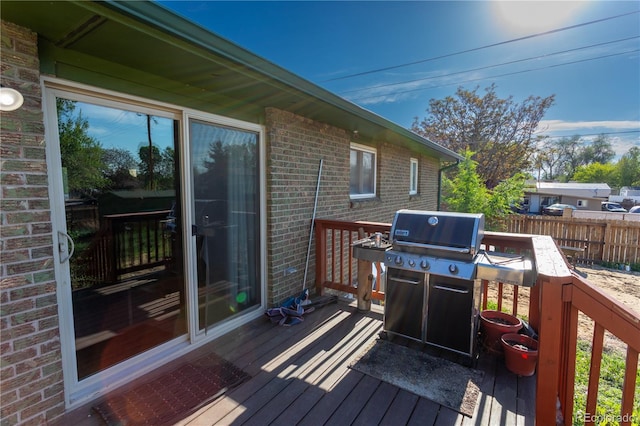 201 Monmouth Ave, Firestone, CO 80520 - wooden deck with grilling area