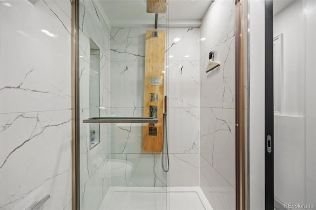 1437 Columbine St, Denver, CO 80206 - full bath featuring a marble finish shower