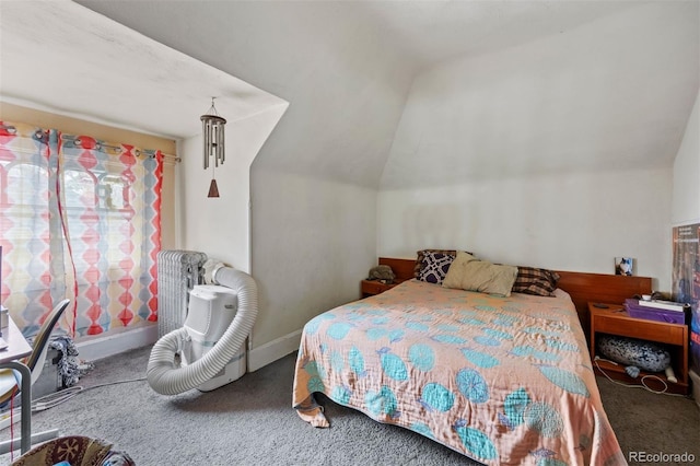 1437 Columbine St, Denver, CO 80206 - carpeted bedroom with vaulted ceiling and baseboards