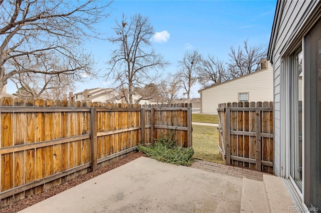 view of patio with fence