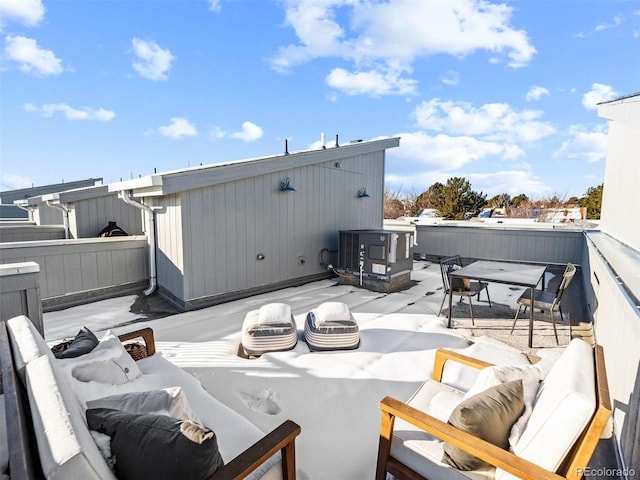 view of patio / terrace featuring an outdoor living space