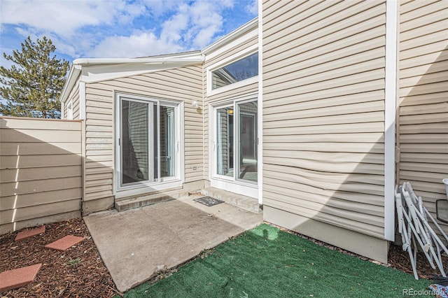 view of patio with fence