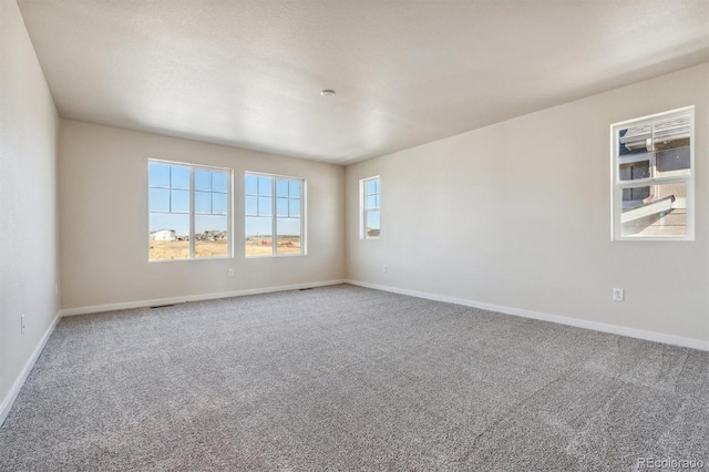 view of carpeted spare room