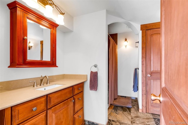 60 Jackson, Alma, CO 80420 - bathroom featuring vanity and curtained shower