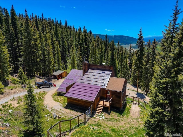 60 Jackson, Alma, CO 80420 - view from above of property featuring a forest and mountains