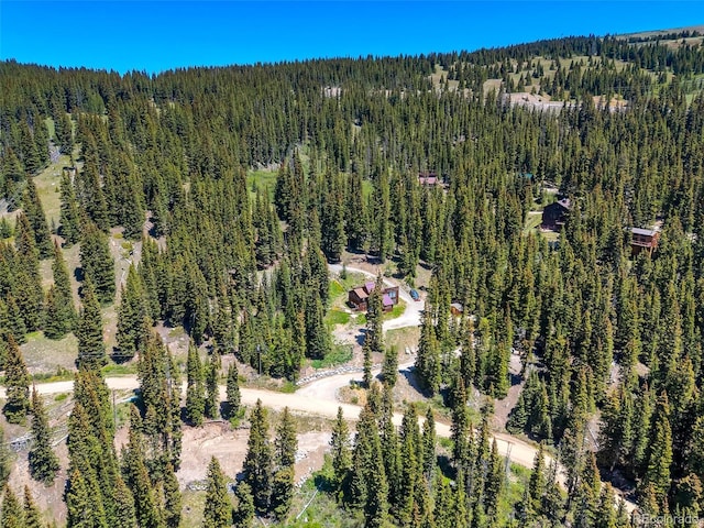 60 Jackson, Alma, CO 80420 - aerial view of property's location featuring a heavily wooded area
