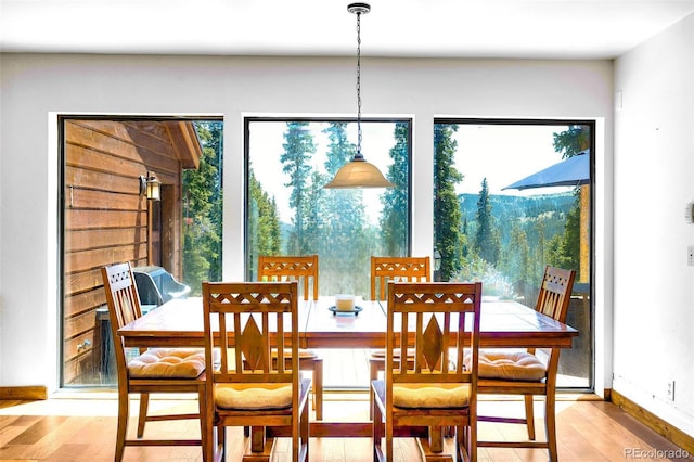 60 Jackson, Alma, CO 80420 - dining area with light wood-style flooring and plenty of natural light
