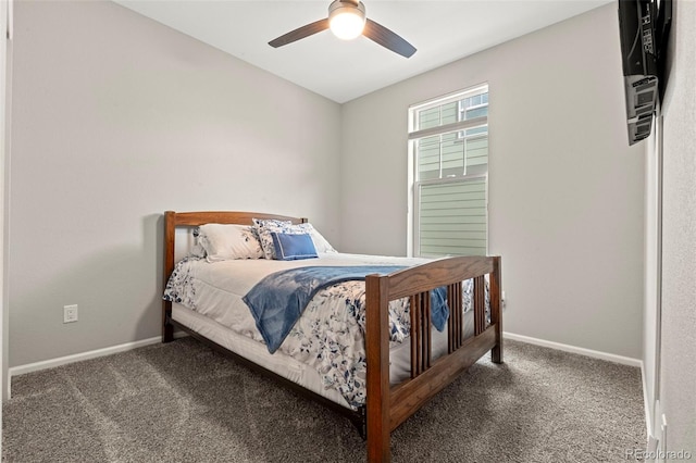 21426 E Stanford Ave, Aurora, CO 80015 - carpeted bedroom featuring baseboards and ceiling fan
